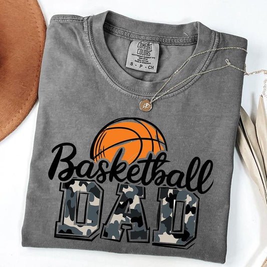 Comfort Colors Basketball Dad Father's Day Shirt, Camo Basketball Dad Shirt, New Dad Gift, Father's Day Gift