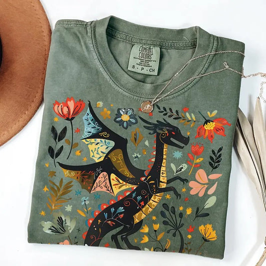 Comfort Colors Book Lover Shirt, Fantasy Reader, Bookworm Shirt, Bookish Shirt, Bookworm Shirt, Book Club Gift, Book Crewneck, Dragon Shirt