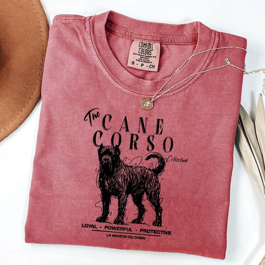 Comfort Colors Cane Corso T-Shirt, Elegant Standard Cane Corso Tee, Ink Sketch Poodle Shirt, Vintage Pet Graphic Tee, Proud Dog Owner Gift