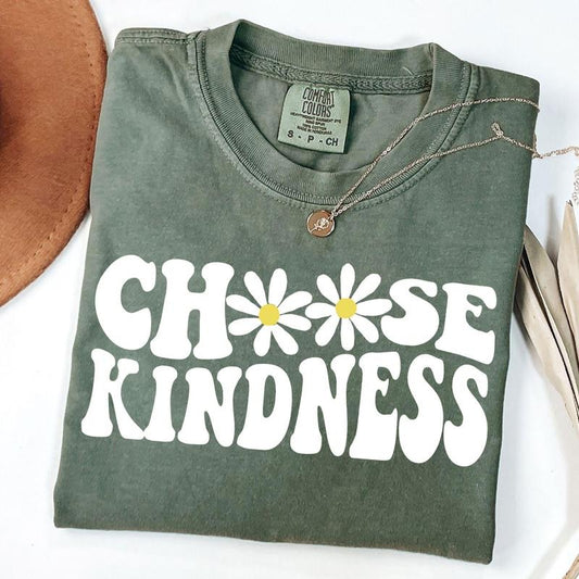 Comfort Colors Choose Kindness Shirt Gift For Teacher, Daisy T-Shirt, Be Kind Shirt, Teacher Shirts