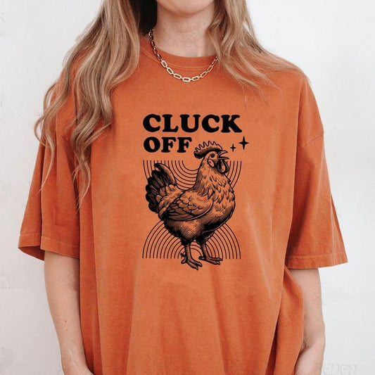 Comfort Colors Cluck Off Shirt, Funny Vintage Chicken Shirt, Animal Lover Shirt, Sarcastic T-Shirt