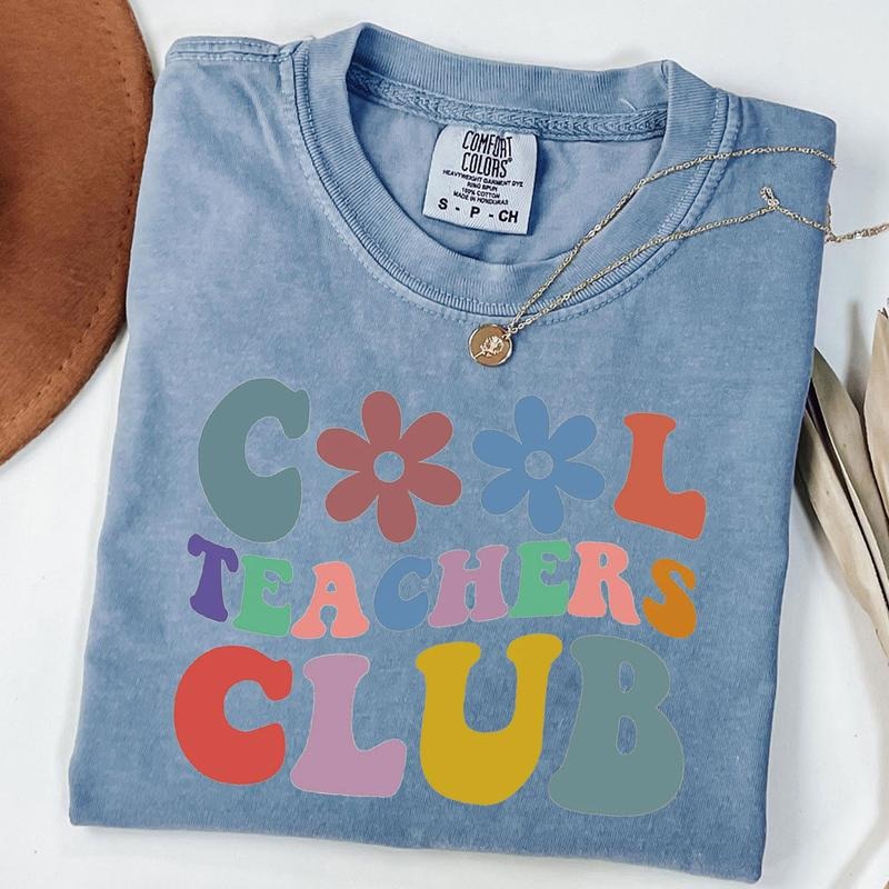 Comfort Colors Cool Teachers Club Shirt, Teacher Appreciation Gift, Retro Teacher Shirt, Inspirational Tees, Unisex T-Shirt