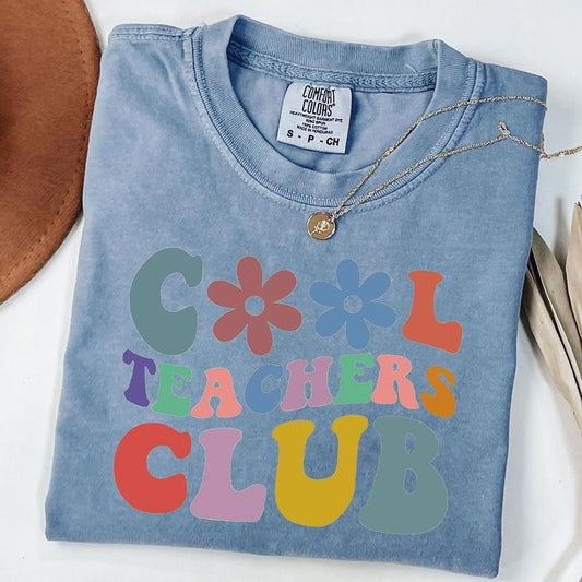 Comfort Colors Cool Teachers Club Shirt, Teacher Appreciation Gift, Retro Teacher Shirt, Inspirational Tees, Unisex T-Shirt