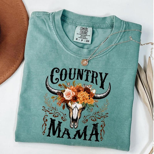 Comfort Colors Country Mama Shirt, Western Mama Shirt, Country Music T-Shirt, Mothers Day Gift, Unisex T-Shirt