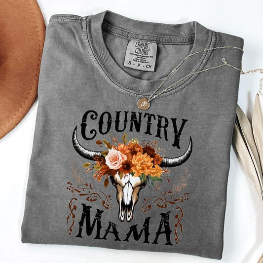 Comfort Colors Country Mama Shirt, Western Mama Shirt, Country Music T-Shirt, Western Shirt, Mothers Day Gift, Unisex T-Shirt