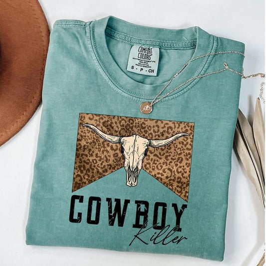 Comfort Colors Cowboy Killer Shirt, Vintage Inspired T-Shirt, Western Graphic Tee, Retro Tee Shirt, Boho, Music, Unisex T-Shirt