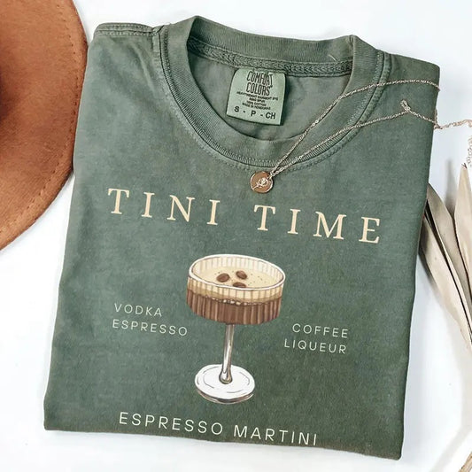 Comfort Colors Espresso Martini Shirt, Tini Time, Espresso Martini Top, Martini Lover Gift