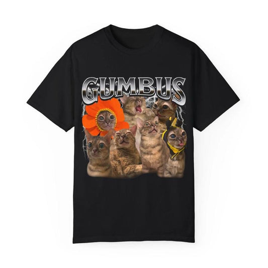 Comfort Colors Funny Cat T-Shirt - GUMBUS Graphic Shirt, Cute Animal Shirt, Gift for Cat Lovers, Unisex Humor Apparel , Gift for Best Friend, Gift for Him & Her - Crew Neck, Top tees