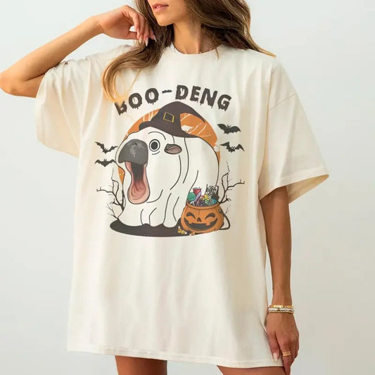 Comfort Colors Funny Moo Deng Halloween Shirt, I Love Moo Deng T Shirt, Baby Pygmy Hippo Moo Deng T-Shirt, Moo Deng Tee