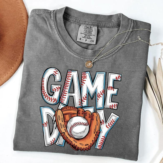 Comfort Colors Game Day Baseball Shirt, Baseball Shirt, Baseball Mom T-Shirt, Game Day Tee for Women, Sport Mom Gift
