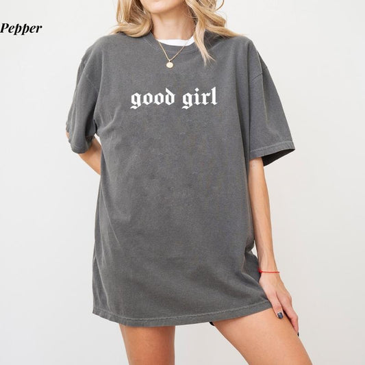 Comfort Colors Good Girl T-Shirt, Romance Club Graphic Tee, Book Lover Aesthetic Shirt, Ultra Soft Cotton Tee, Everyday Casual Wear vintage  graphic  tees