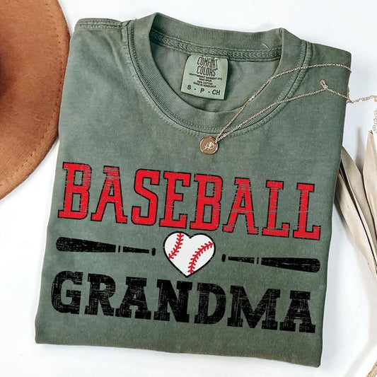 Comfort Colors Grandma Baseball Shirt, Ladies Baseball T-shirt, Game Day Shirt for Grandma, Baseball Mom Shirt, Unisex T-Shirt