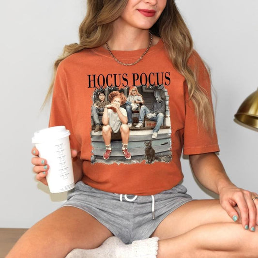 Comfort Colors Halloween Retro Hocus Pocus Shirt, Vintage Sanderson Sisters Witch Shirt, Halloween Women's Shirt