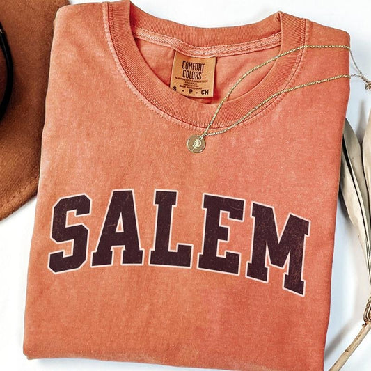 Comfort Colors Halloween Salem Vintage TShirt, Salem Witch Shirt, Fall T-shirt Oversized Fall Shirt, Halloween Tee
