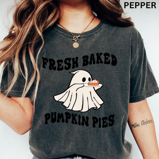 Comfort Colors Halloween Shirt, Fresh Baked Pumpkin Pies Shirt, Pumpkin Pie shirt, Comfort Colors Halloween Shirt, Casual Shirt Unisex, Halloween Clothing, Graphic Halloween Apparel, Casual Cotton T-shirt, Unisex Halloween