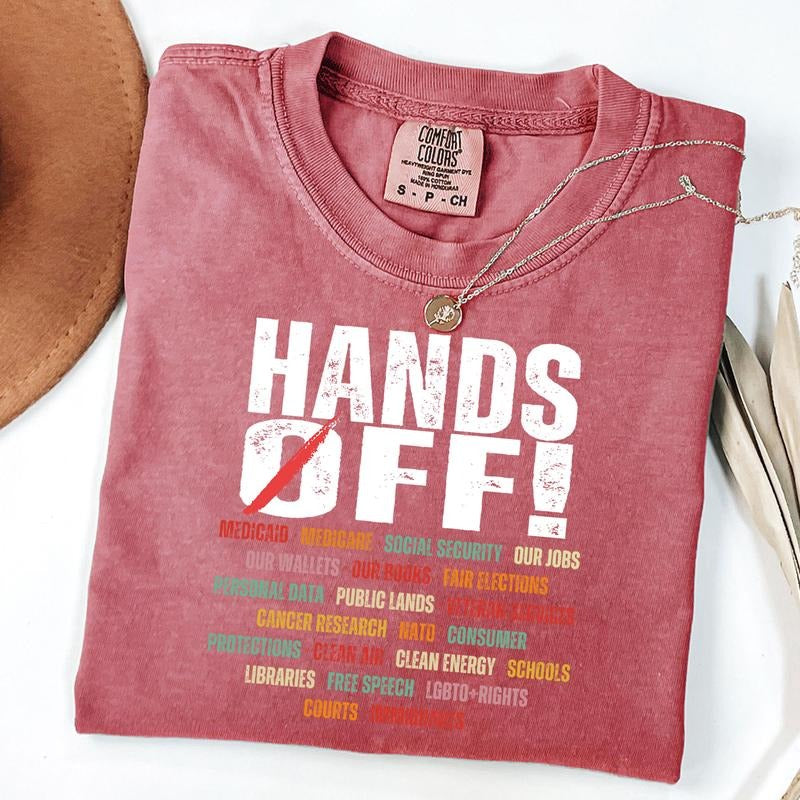 Comfort Colors Hands Off Protest Shirt Political Activism Tee Save Public Lands Free Speech Environmental Rights T-Shirt