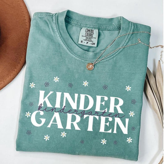 Comfort Colors Kindergarten Shirt, Kindergarten Teacher Shirts, Kindergarten Team T-Shirt, Back to School Teacher T-Shirts, Unisex T-Shirt