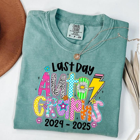 Comfort Colors Last Day Of School Shirt, Teacher Autograph Tee, End Of School T-Shirt, School Memory Shirt, Class Signature Tee, Unisex T-Shirt