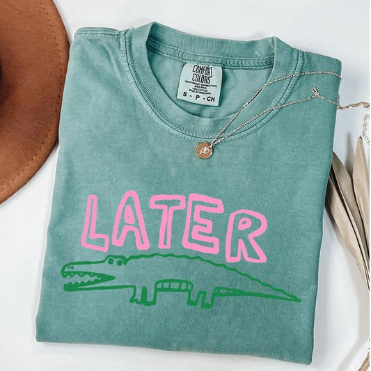 Comfort Colors Later Gator Vintage 90s T-Shirt, Retro Style Shirt, Funny Graphic Alligator Tee, Gift For Him Or Herstyle{n002}2