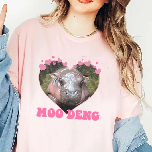 Comfort Colors Moo Deng Bouncy Pig Shirt, Moo Deng in Thailand Shirt, Cute Moo Deng Unisex Tee, The Cute Baby Hippo T-Shirt