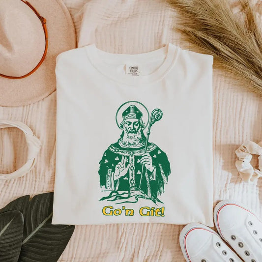Comfort Colors Retro Go'n Git Shirtwomens Lucky Shirtst Patricks Day Shirtshamrock Shirtcute Patricks Day Shirtfunny Irish Shirt