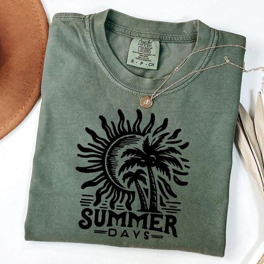 Comfort Colors Retro Summer Shirt, Retro Summer Shirt, Beach, Summer Vacation T-Shirt, Unisex T-Shirt