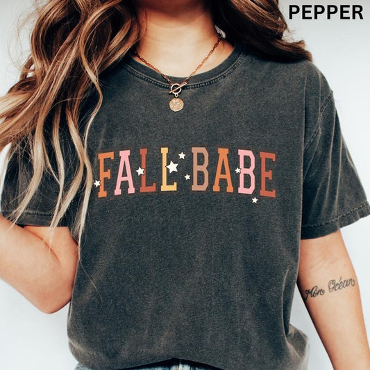 Comfort Colors Shirt, Fall Babe #1 Shirt, Comfort Colors Fall Shirt, Halloween Graphic Shirt,Casual Shirt Unisex, Halloween Clothing, Graphic Halloween Apparel, Casual Cotton T-shirt, Unisex Halloween