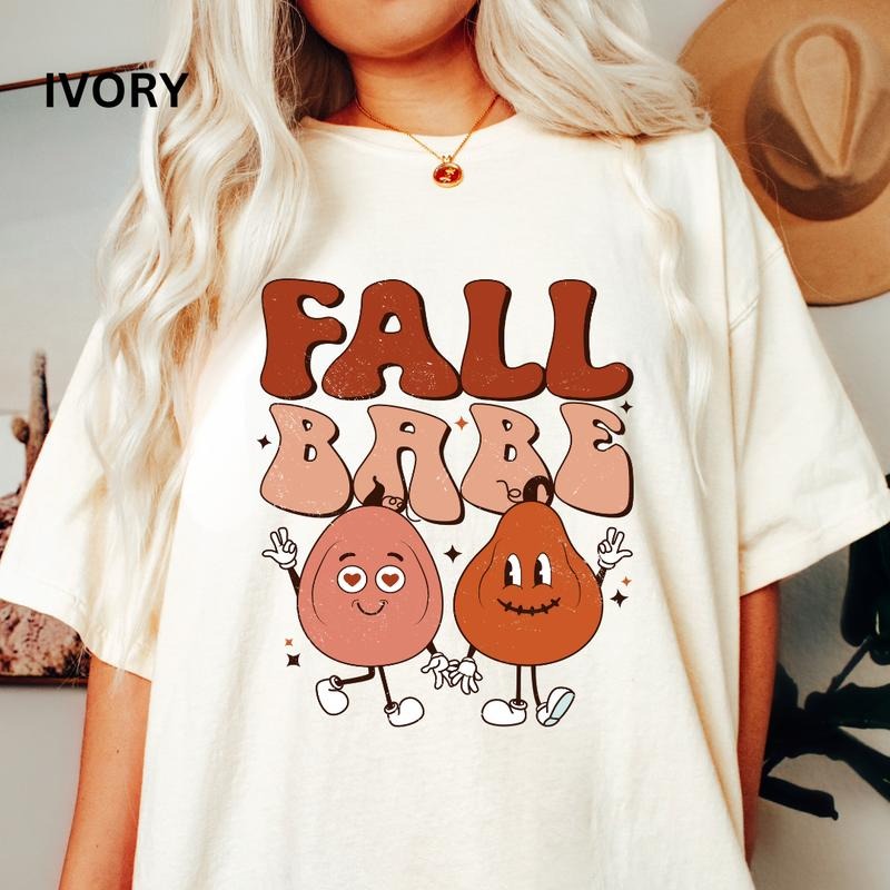 Comfort Colors Shirt, Fall Babe #2 Shirt, Comfort Colors Fall Shirt, Halloween Graphic Shirt,Casual Shirt Unisex, Halloween Clothing, Graphic Halloween Apparel, Casual Cotton T-shirt, Unisex Halloween