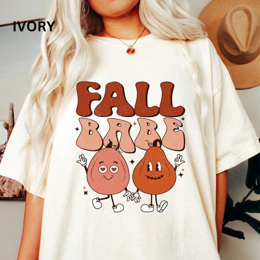 Comfort Colors Shirt, Fall Babe #2 Shirt, Comfort Colors Fall Shirt, Halloween Graphic Shirt,Casual Shirt Unisex, Halloween Clothing, Graphic Halloween Apparel, Casual Cotton T-shirt, Unisex Halloween