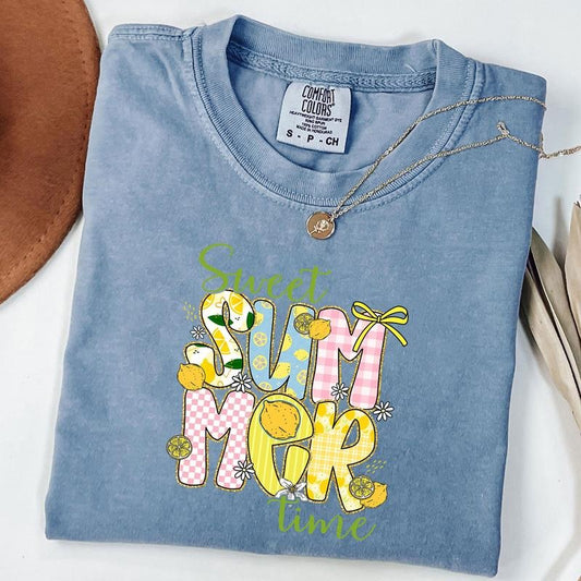 Comfort Colors Sweet Summer Time T-Shirt, Trendy Summer Vibes Shirt, Lemon Summer Tee, When Life Gives You Lemons Make Lemonade Shirt, Unisex T-Shirt