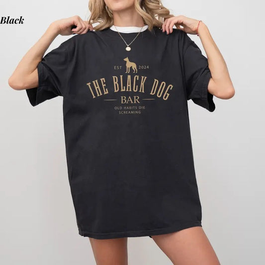 Comfort Colors The Black Dog T-Shirt, Unisex Concert Shirt, Perfect Gift Idea for Friends, Trendy and Comfortable Casual Wear for Dog Lovers