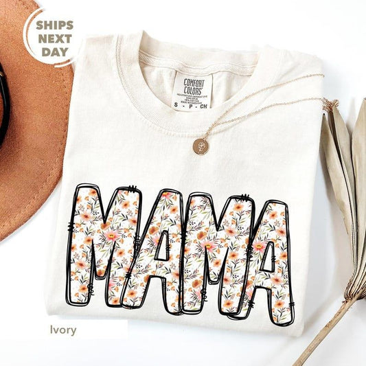 Comfort Colors Vintage Floral Mama T-shirt, Mama T-Shirt, Strong Woman Shirt, Gift for Mothers Day