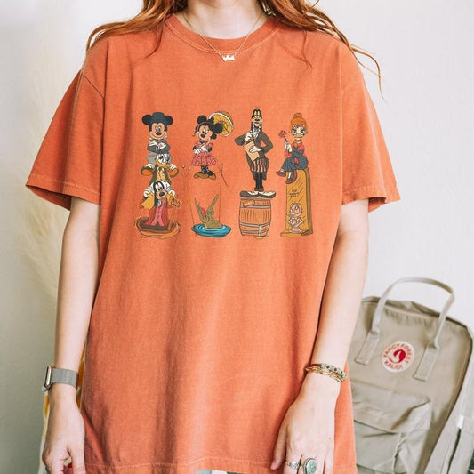 Comfort Colors Vintage Halloween Mou.se And Friends Shirt, Happy Halloween Shirt, Spooky Shirt, Trick Or Treat Tee, Halloween Masquerade Tee