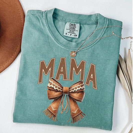 Comfort Colors Western Mama Shirt, Coquette Mama Shirt, Cowhide Mama T-shirt, Coquette Western Mom Tee, Unisex T-Shirt