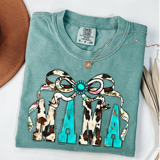Comfort Colors Western Mama T-shirt, Coquette Mom Shirt, Howdy Mama Coquette T-Shirt, Mother's Day Gift, Unisex T-Shirt