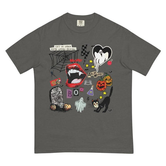 Comfort Colors shirt Retro Graphic Halloween T-shirt, Print t-shirt, Vintage Halloween Sweatshirts, Halloween Tok, fall Crewnecks, fall sweaters, spooky shirt, trending T-shirt, Oversized, Cotton, Ghost cartoon