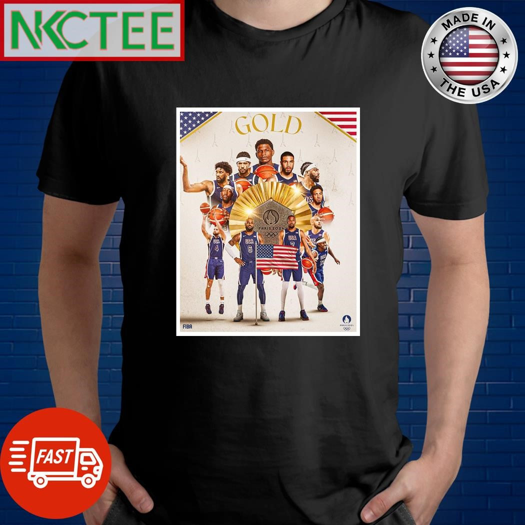 Congratulations champion USA you are the best team in the world gold Olympic Games Paris 2024 shirt