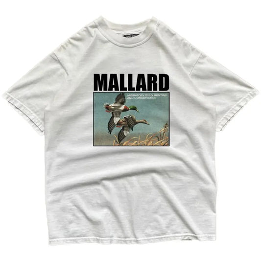 Conservation Mallard Duck Vintage T-Shirts Graphic Tee Unisex Retro Sweatshirt Pullover, Hunting Season Cotton