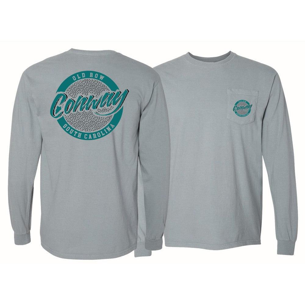 Conway, SC Long Sleeve Pocket Tee Hoodie, Sweatshirt | CoreVibeTees.com