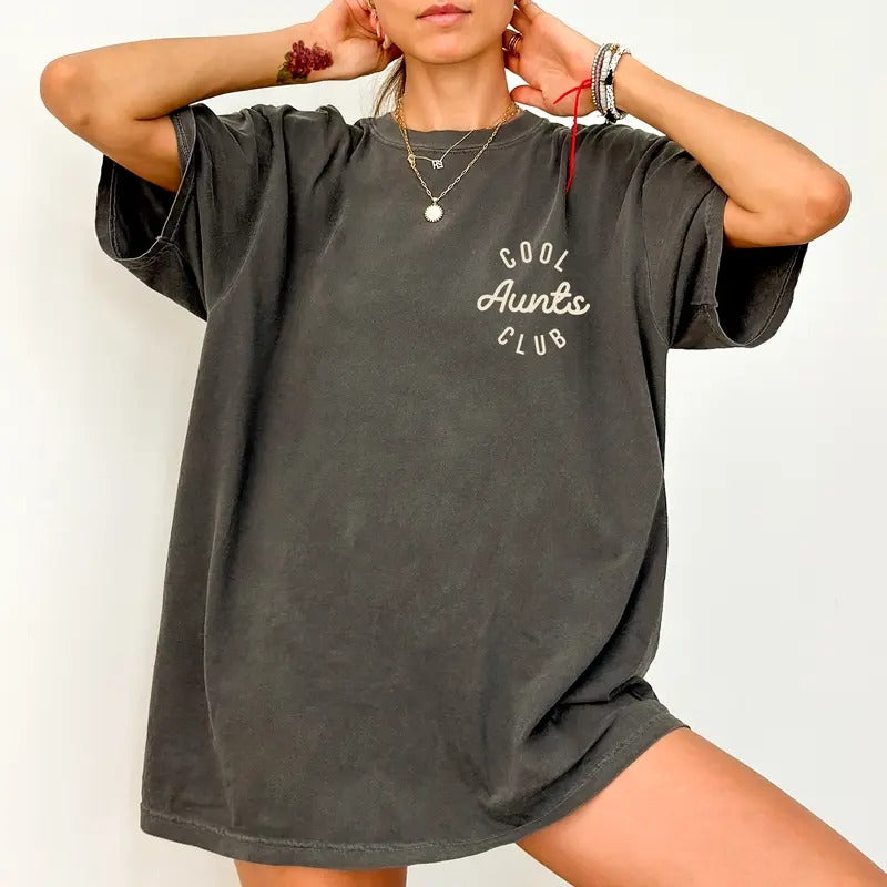 Cool Aunts Club Shirt Comfort Colors, Funny Aunt To Be Gifts, Favorite Aunt T-shirt, Cool Auntie Tshirt, New Aunt Tee, Soft Cotton Casual Womenswear