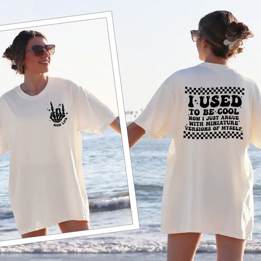 Cool Mom Shirt Custom Mama T-shirt Funny Backside Mom Tee Cool Moms Club Shirt TK43GN