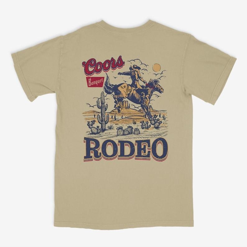 Coor t shirt Rodeo 90s Cowboy T-Shirt, Vintage 2000s Graphic Western Shirt, Retro Coors Tee, Rodeo Relaxed Adult Unisex Shirt, Wild West Gift 2 sides  T-shirt, sweater and Hoodie cotton