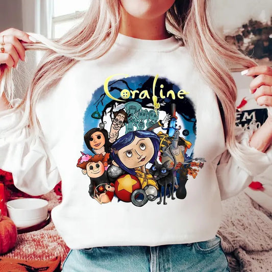 Cooraline Movie Halloween Shirt Vintage Cooraline Halloween Shirt Halloween Shirt Spooky Movie Shirt Horror Shirt Halloween 2024 Gift