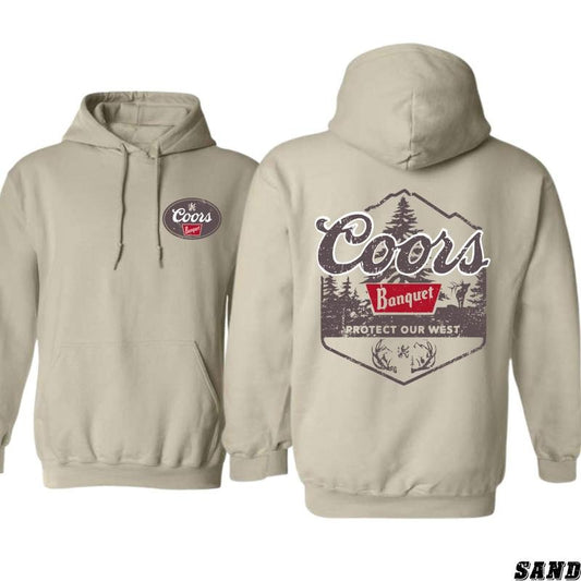 Coors Banquet Hoodie - Classic Mountain Design, Perfect for Beer Enthusiasts, Ideal for Outdoor Adventures, Warm and Stylish, Unisex Hoodie for Men and Women Menswear Sweaters