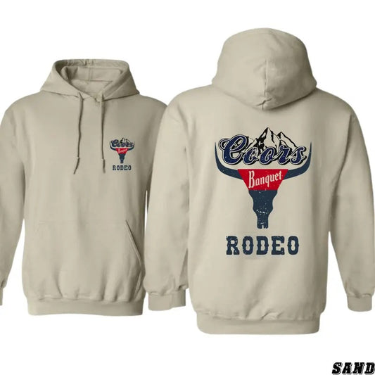 Coors Banquet Rodeo Hoodie - Bold Western Design with Bull Skull Graphic, Perfect for Rodeo Fans and Coors Lovers, Cozy Hoodie for Everyday Wear and Rodeo Adventures