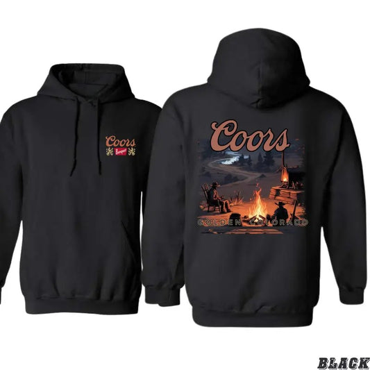 Coors Hoodie - Bold Campfire and Outdoor Adventure Design, Perfect for Beer Lovers and Outdoor Enthusiasts, Suitable for Men and Women