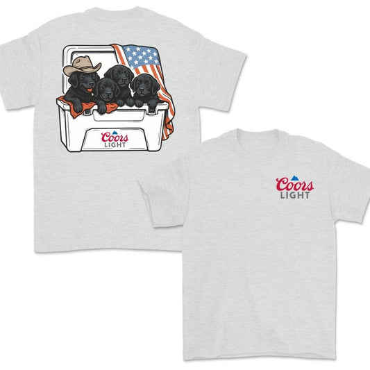 Coors Light Dogs Beer Tees, 4th Of july T-Shirt, Black Labrador Tshirt, Perfect Beer And Dog Shirt For Men, For Women, Gift For All, Menswear Topstyle{n002}2