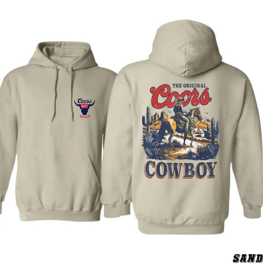 Coors Rodeo Hoodie - Classic Western Cowboy Design Featuring Bold Desert Graphics, Perfect for Rodeo Enthusiasts and Western Style Fans, Unisex Hoodie for Everyday Comfort and Cowboy Spirit Menswear Sweaters