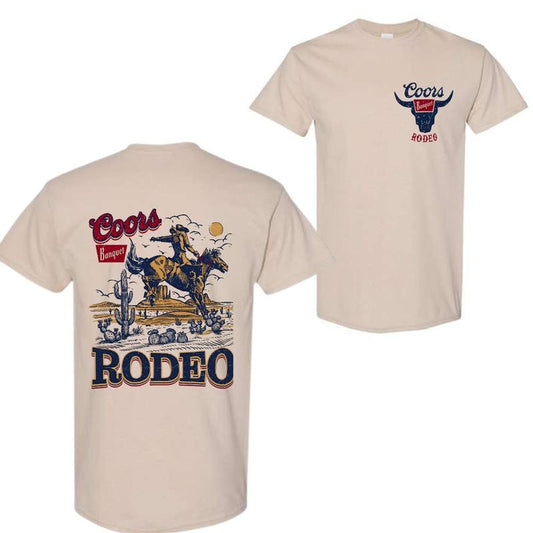 Coors Rodeo Vintage Graphic T-Shirt, Retro Cowboy Shirt, Oversized Coors T-Shirt, Vintage Washed Shirt