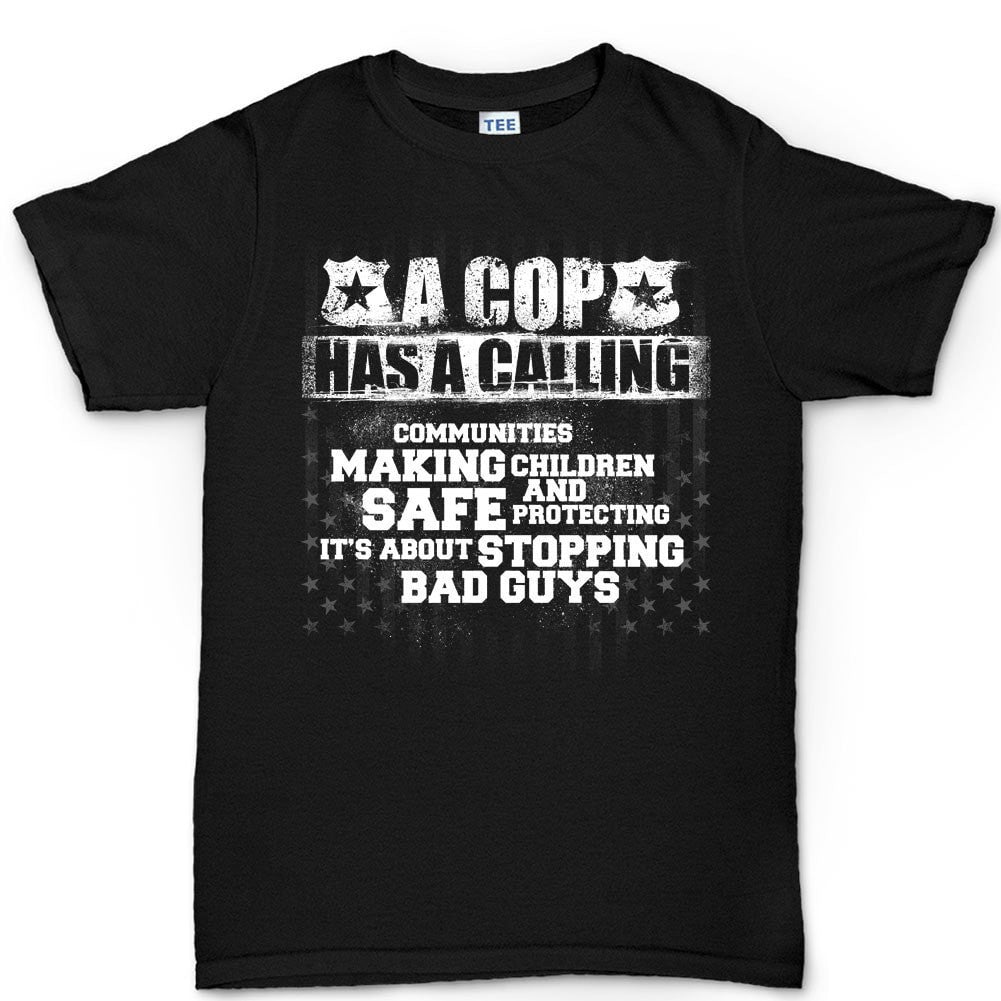 Men's Cop Calling T-shirt Style001 Hoodie, Sweatshirt | CoreVibeTees.com (Image 2)